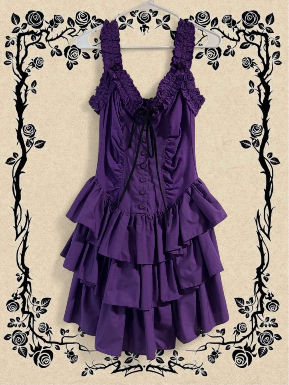 Vintage Betsey Johnson Spring 2007 Ruffle Mini Dress